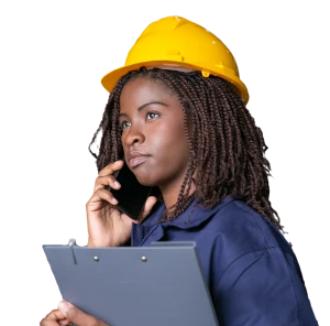 Engenheira engenheira trabalhando