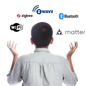 Homem em dúvida para escolher tecnologias de automação